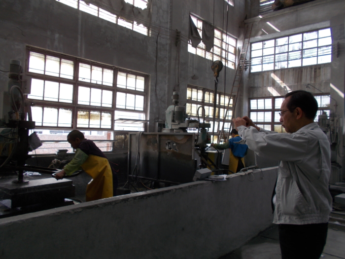 墓石工場の写真