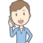 電話している人